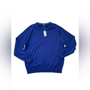 Cutter & Buck NWT Men’s Size Large Cobalt Blue V-Neck Sweater